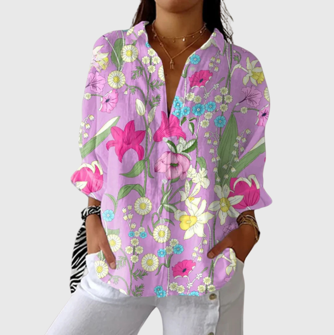 Ivy | Women's Lightweight Printed Blouse — Willow & Wren Melbourne