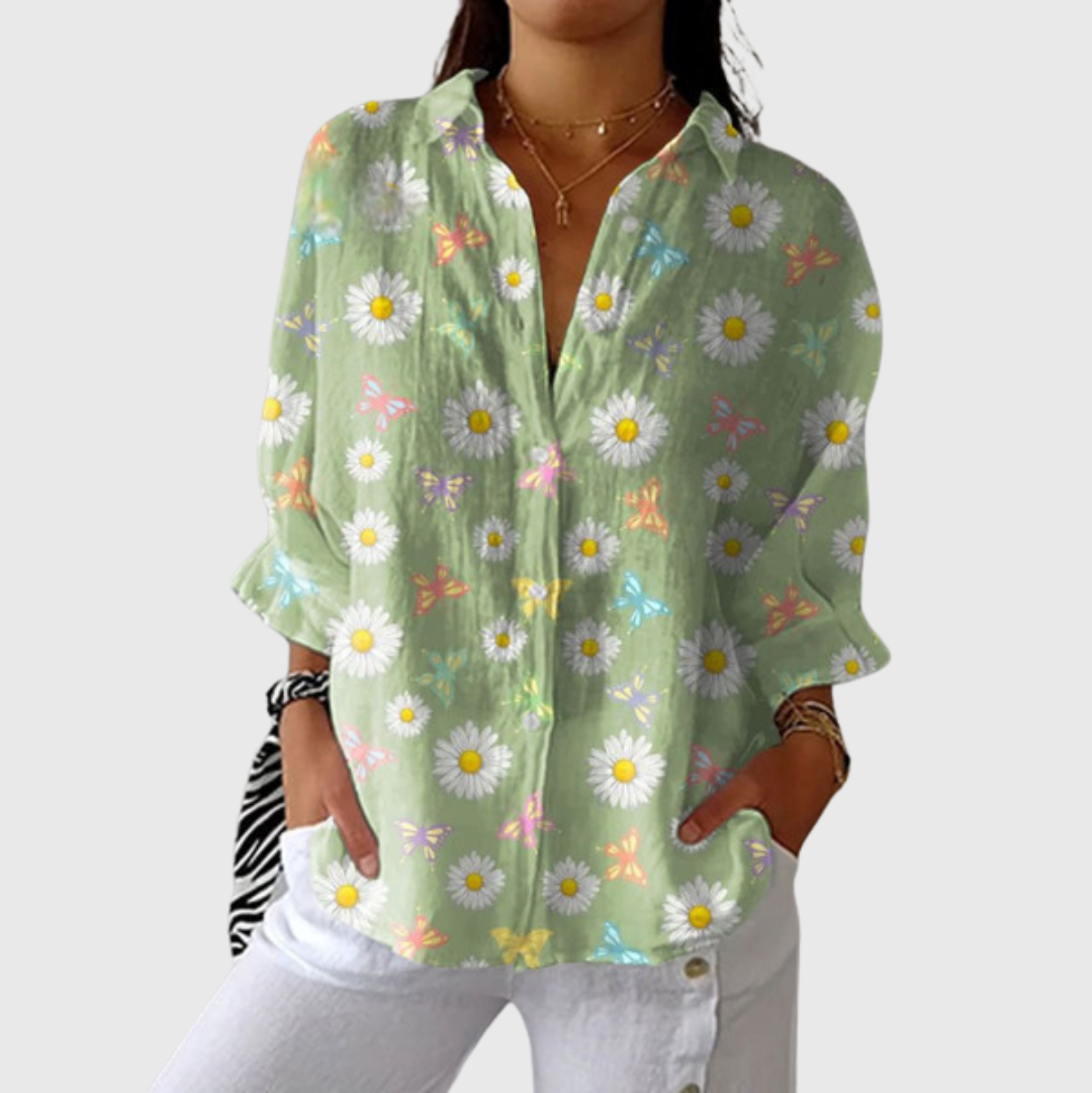 Nina | Women's Lightweight Printed Blouse — Willow & Wren Melbourne