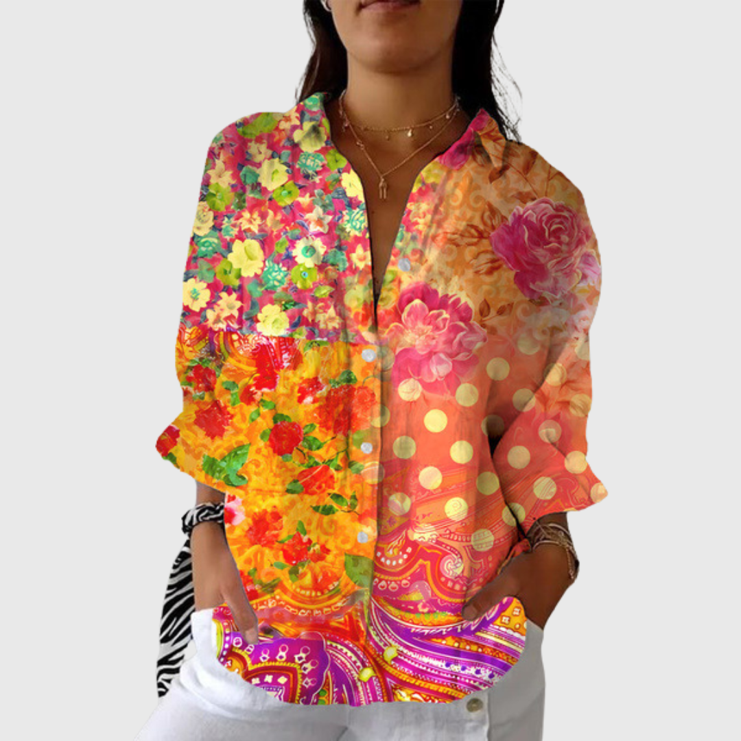 Sylvia | Women's Lightweight Printed Blouse — Willow & Wren Melbourne