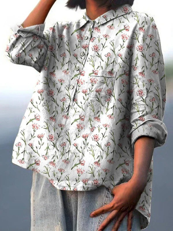 Hazel | Women's Floral Relaxed Blouse — Willow & Wren Melbourne