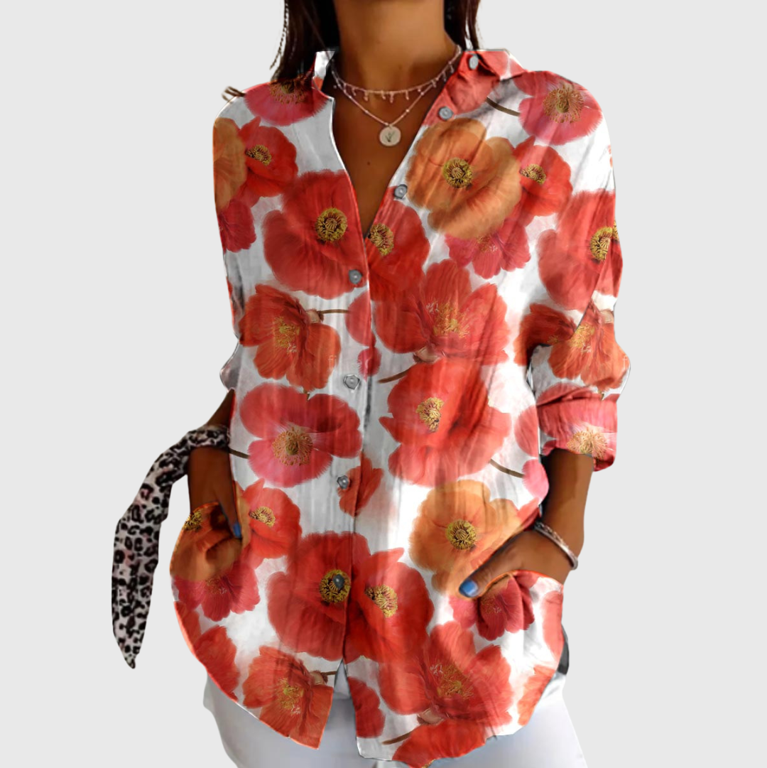 Patricia | Women's Lightweight Printed Blouse — Willow & Wren Melbourne