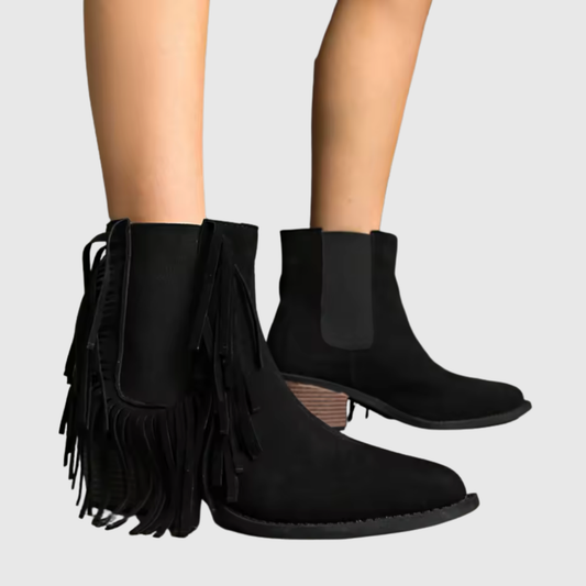 Olivine | Women's Fringed Ankle Boots — Willow & Wren Melbourne