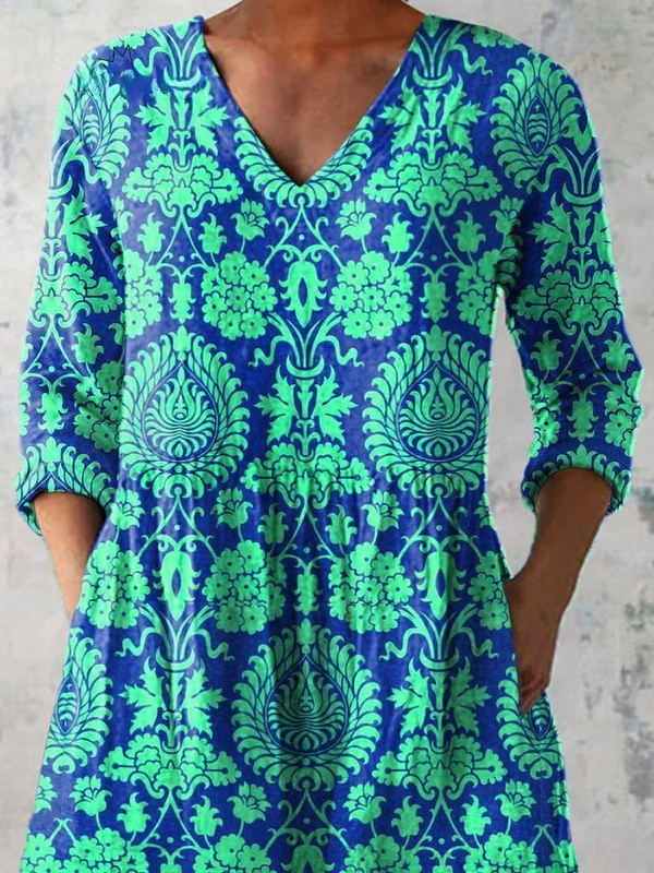 Leah | Women's Long V-Neck Blouse — Willow & Wren Melbourne