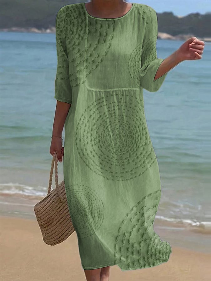 Catherine | Embroidered Relaxed Dress