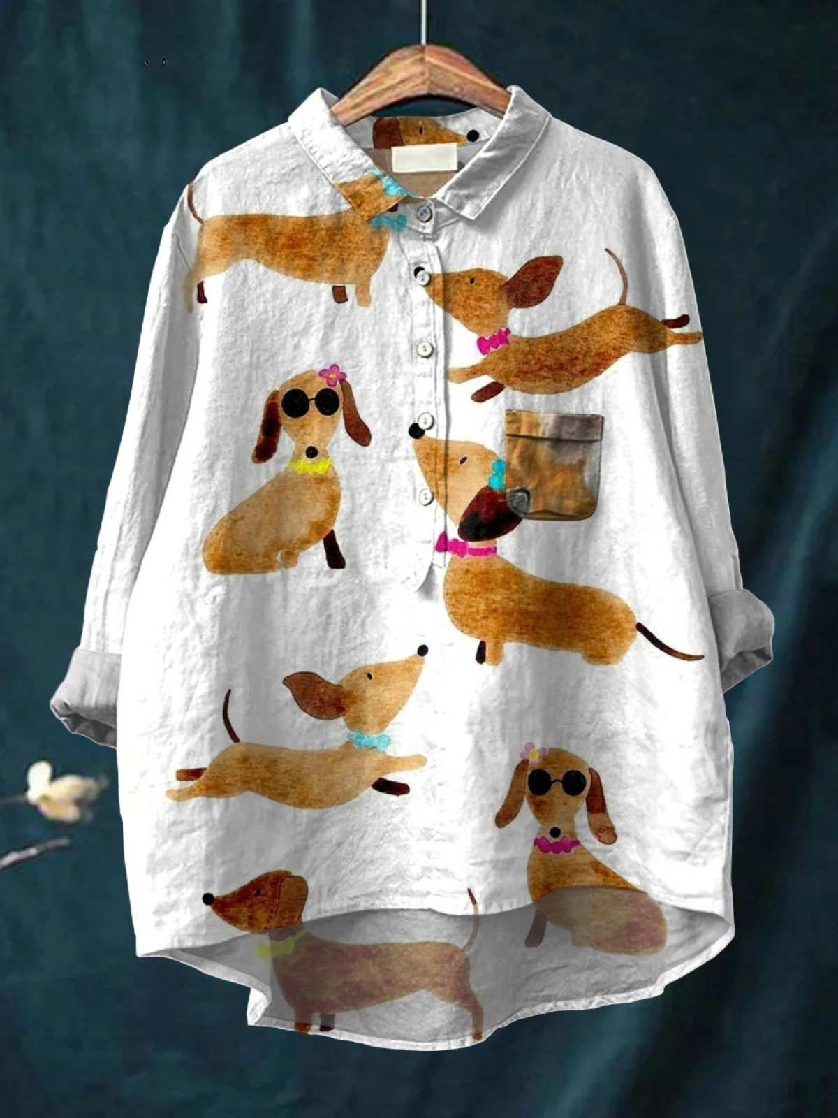 Lottie | Women's Dog-Print Relaxed T-Shirt — Multicolour — Willow & Wren Melbourne
