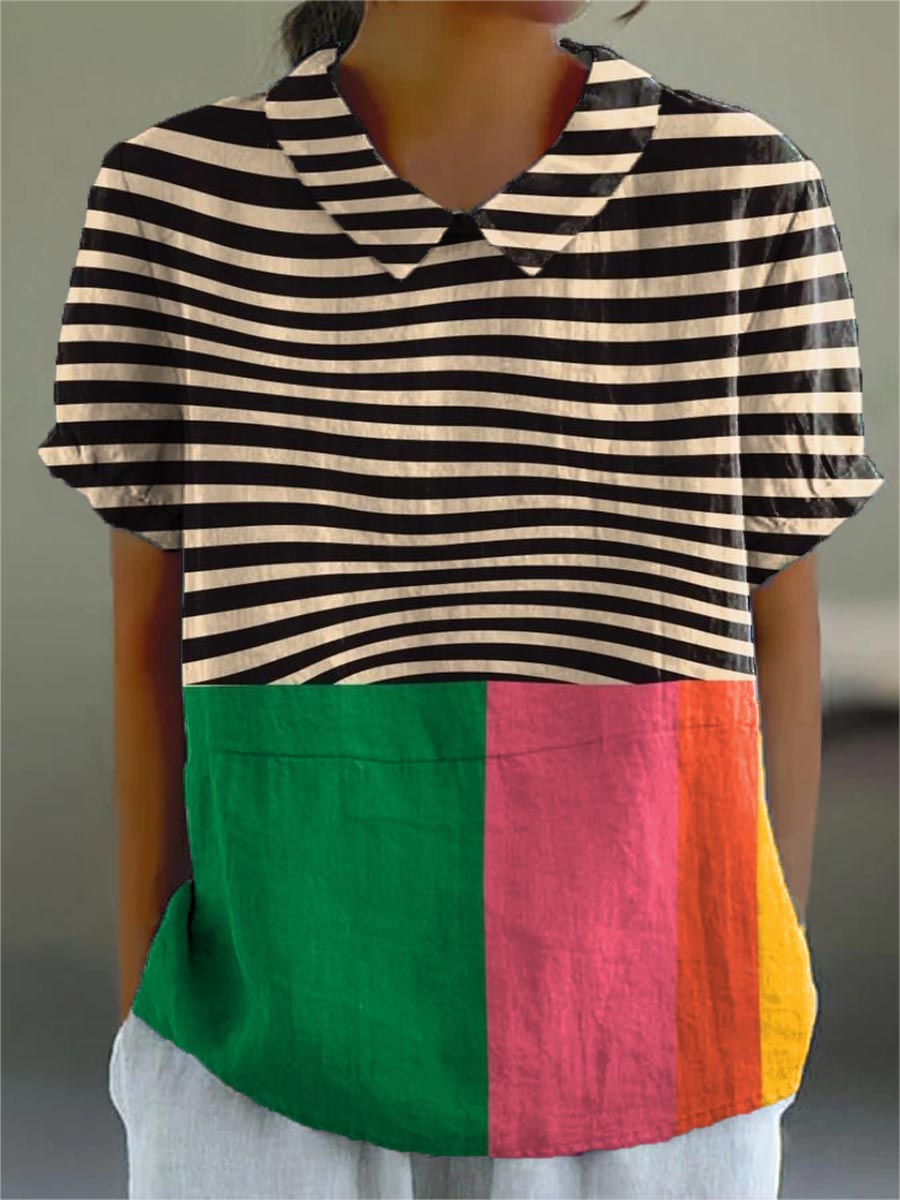 Alison | Women's Striped Blouse — Willow & Wren Melbourne