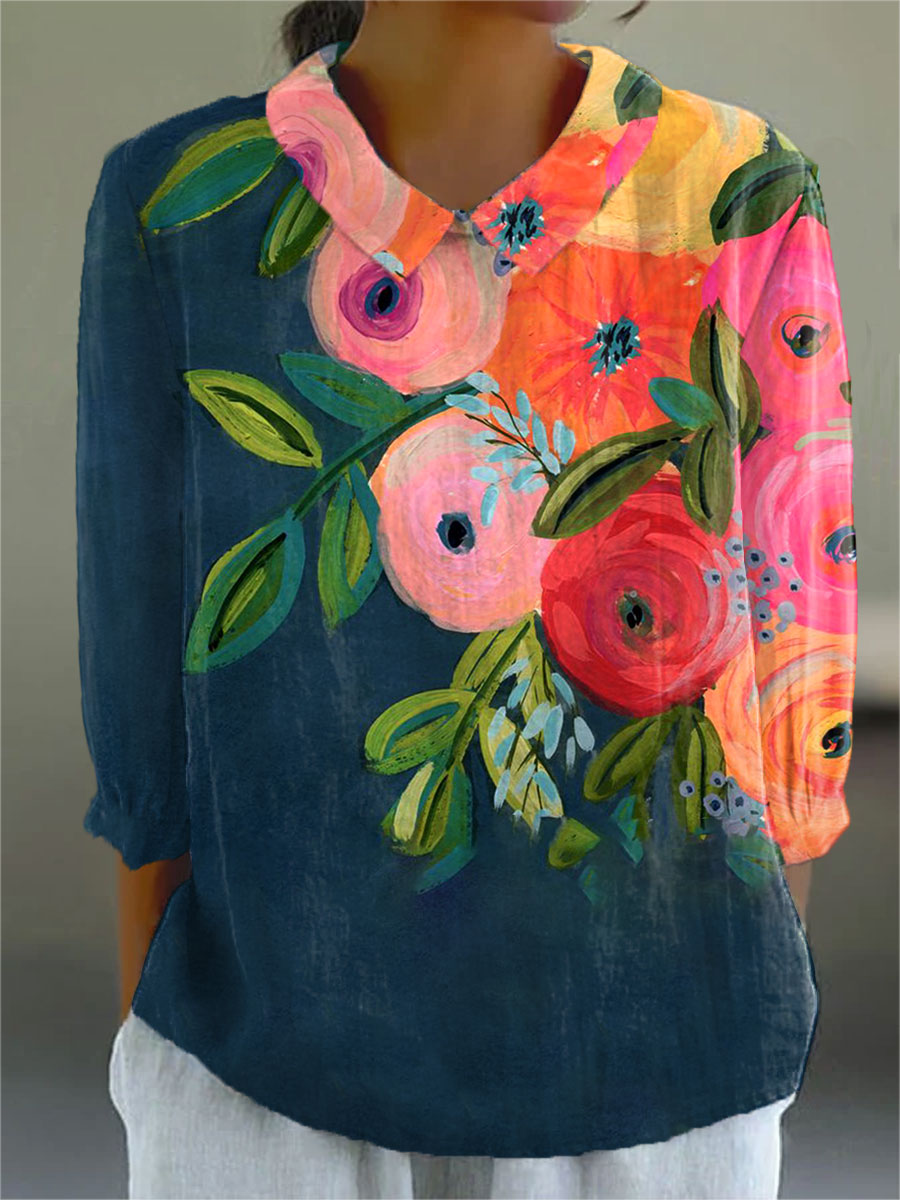 Ruby | Women's Printed Blouse — Willow & Wren Melbourne