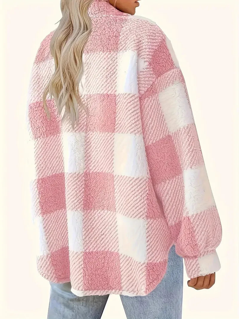 Freya | Women's Checked Button-Up Jacket — Willow & Wren Melbourne