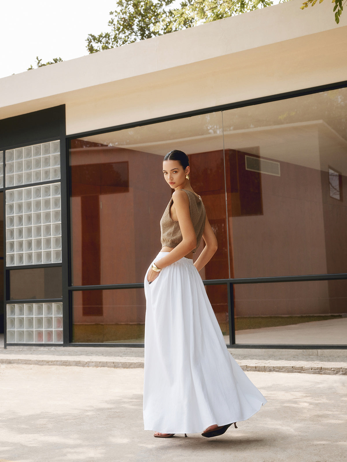 Marlow | Women's Sleeveless Top and Maxi Skirt Set — Willow & Wren Melbourne