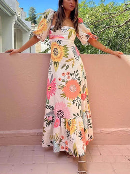 Eleanor | Women's Floral Printed Maxi Dress — Willow & Wren Melbourne