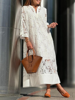Madeleine | Women's Floral Midi V-Neck Dress — Willow & Wren Melbourne