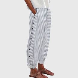 Helena | Women's Elegant Trousers — Blue — Willow & Wren Melbourne