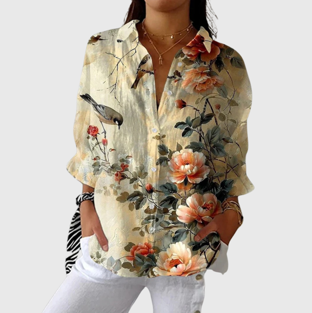 Robyn | Women's Lightweight Printed Blouse — Willow & Wren Melbourne