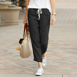Elizabeth | Women's Relaxed Trousers — Khaki — Willow & Wren Melbourne