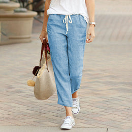 Elizabeth | Women's Relaxed Trousers — Khaki — Willow & Wren Melbourne