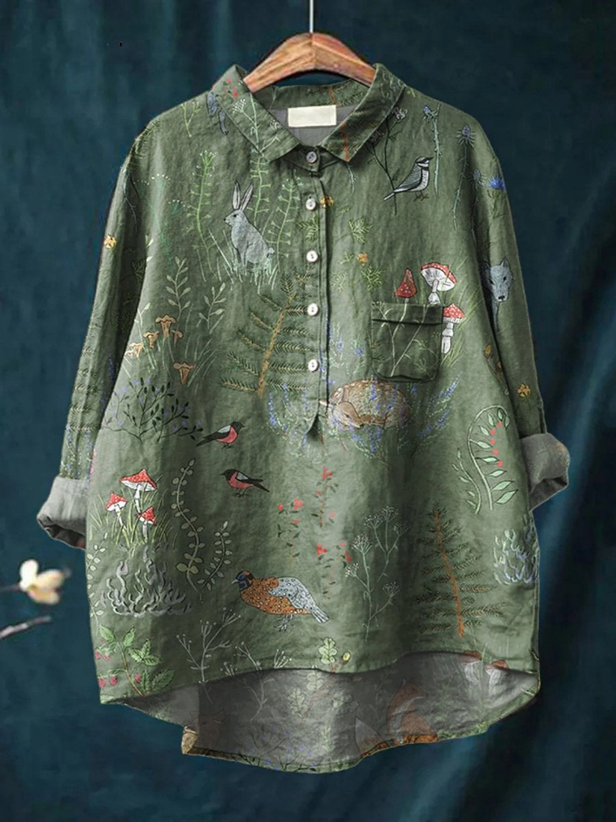 Rose | Women's Animal-Print Relaxed Blouse — Willow & Wren Melbourne
