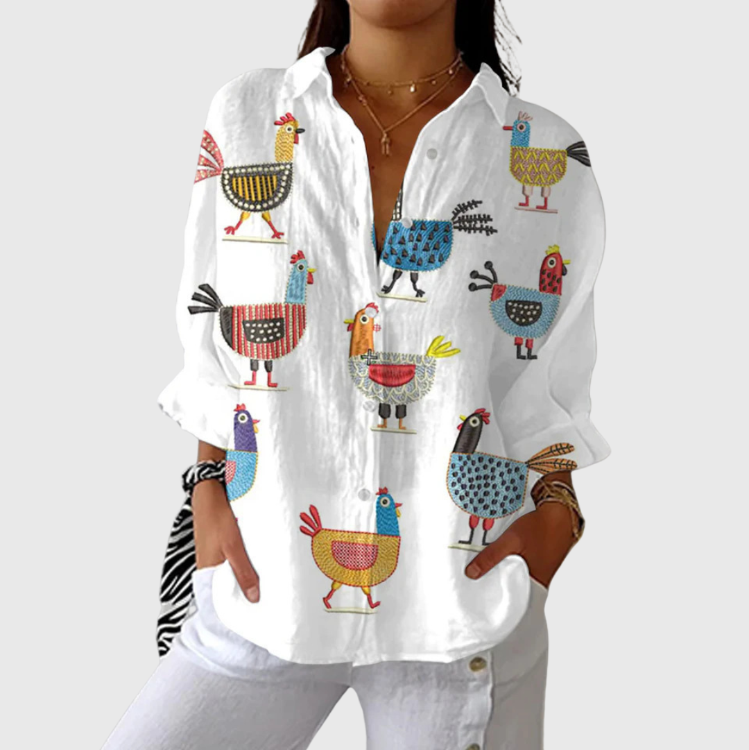 Gemma | Women's Lightweight Printed Blouse — Willow & Wren Melbourne