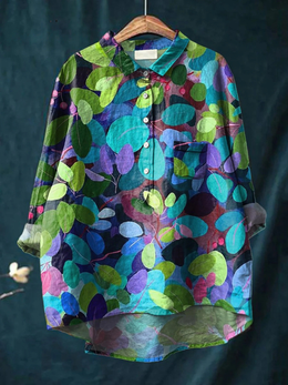 Lottie | Women's Printed Relaxed Blouse — Multicolour — Willow & Wren Melbourne
