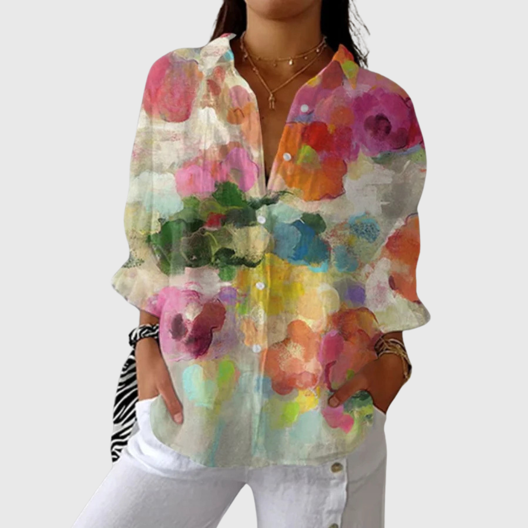 Lottie | Women's Lightweight Printed Blouse — Willow & Wren Melbourne