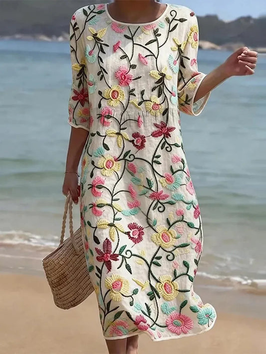 Marlene | Women's Floral Relaxed Dress — Willow & Wren Melbourne