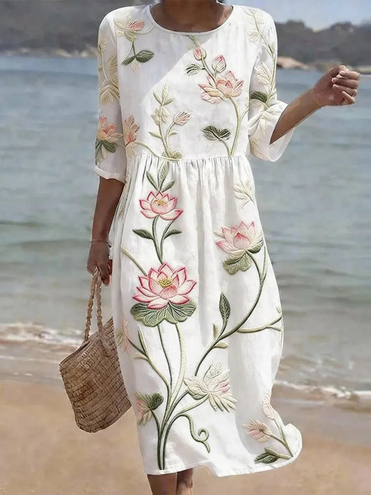 Helena | Women's Floral Relaxed Dress — Willow & Wren Melbourne
