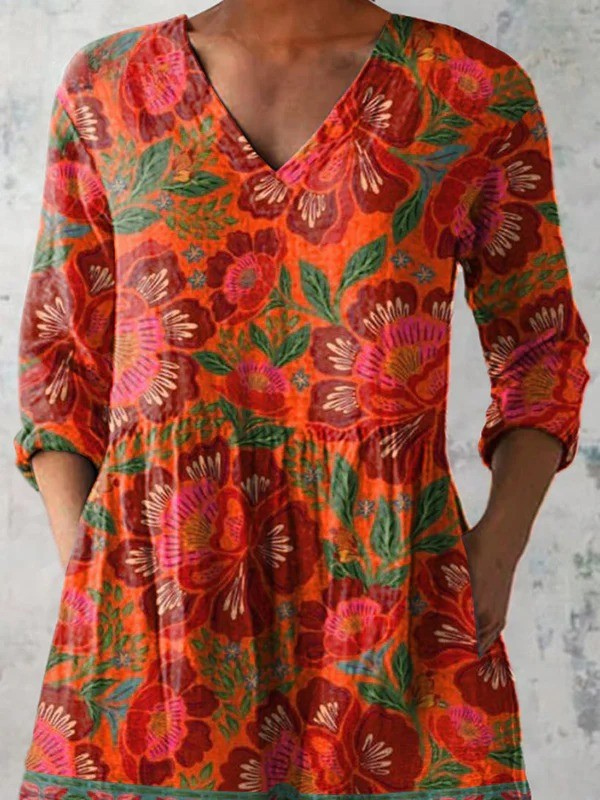 Cora | Women's Long V-Neck Blouse — Willow & Wren Melbourne
