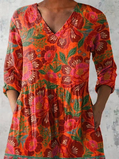 Cora | Women's Long V-Neck Blouse — Willow & Wren Melbourne