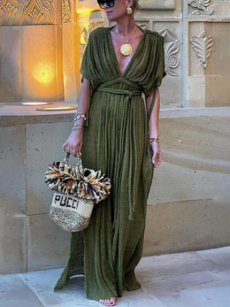 Pauline | Women's Maxi Split-Hem Dress — Willow & Wren Melbourne