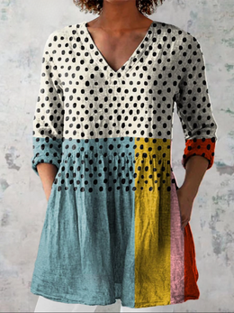 Evelyn | Women's Long V-Neck Blouse — Willow & Wren Melbourne