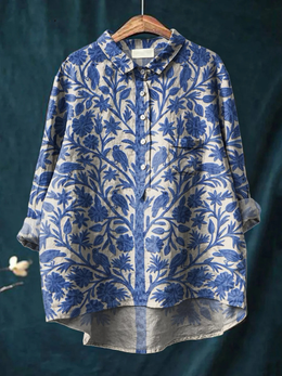 Hazel | Women's Floral Printed Relaxed Blouse — Willow & Wren Melbourne