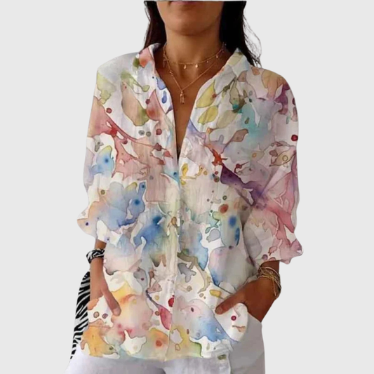 Lillian | Women's Lightweight Printed Blouse — Willow & Wren Melbourne