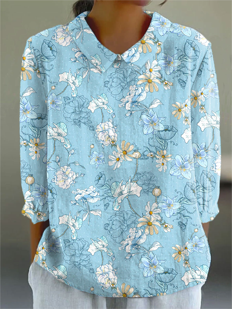 Elaine | Women's Printed Blouse — Willow & Wren Melbourne