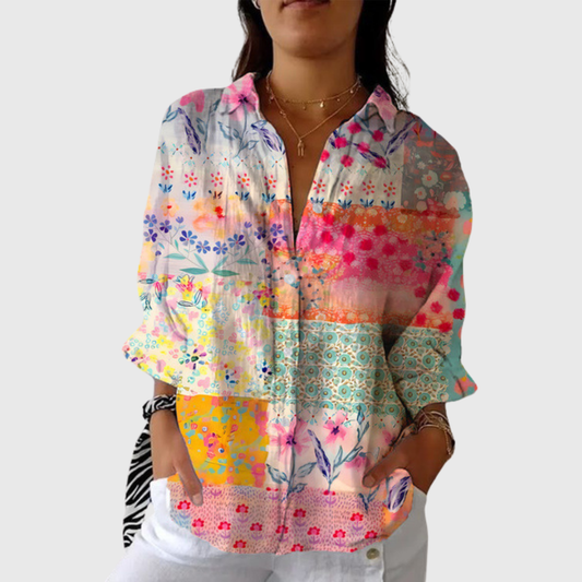 Heidi | Women's Lightweight Printed Blouse — Willow & Wren Melbourne