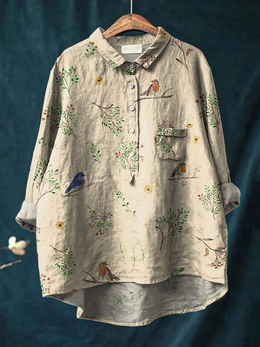 Lottie | Women's Printed Relaxed Blouse — Willow & Wren Melbourne