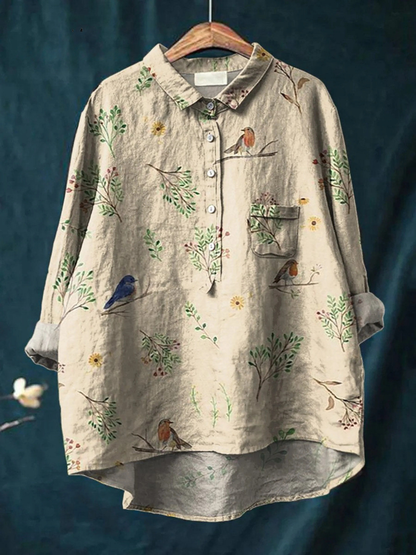 Lottie | Women's Printed Relaxed Blouse — Willow & Wren Melbourne