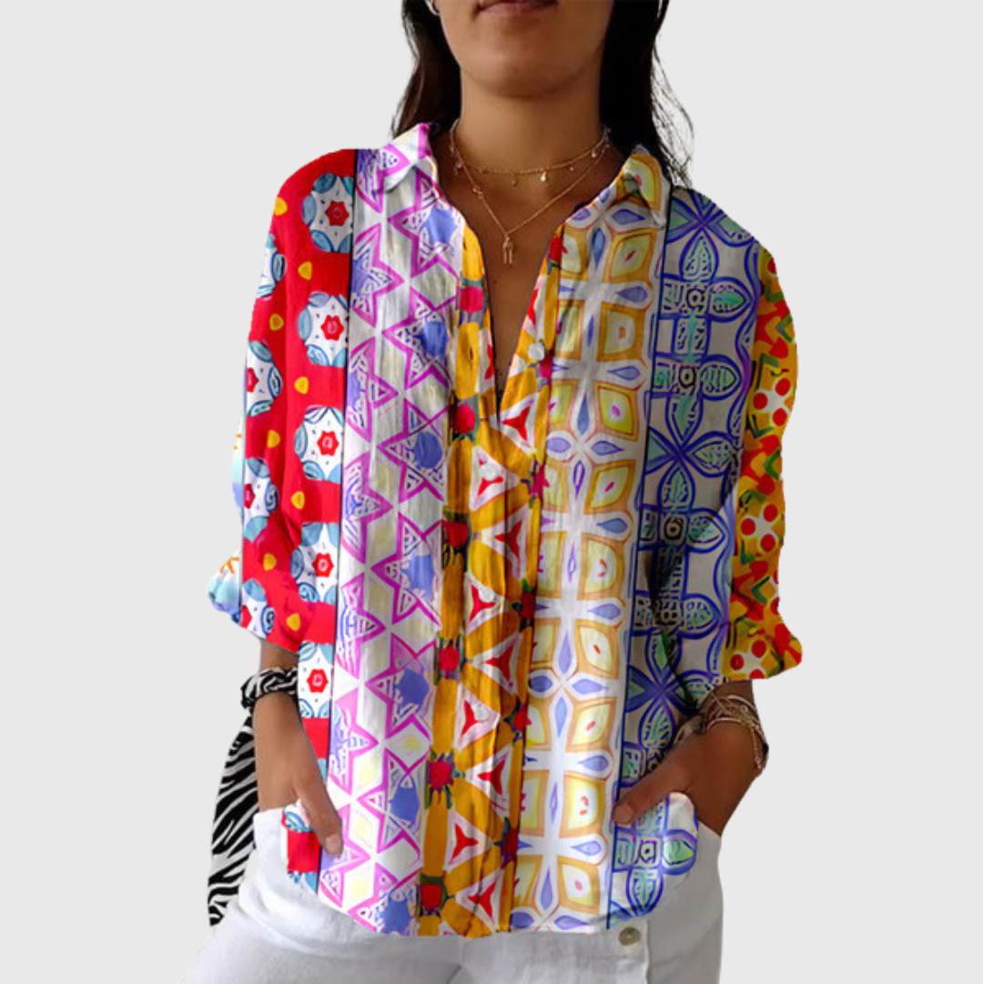Cecilia | Women's Lightweight Printed Blouse — Willow & Wren Melbourne