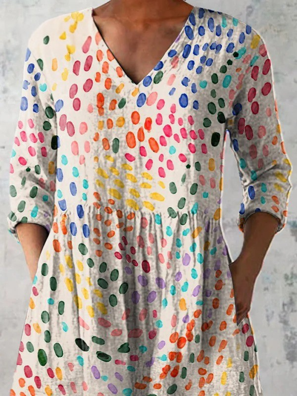 Sarah | Women's Long V-Neck Blouse — Willow & Wren Melbourne