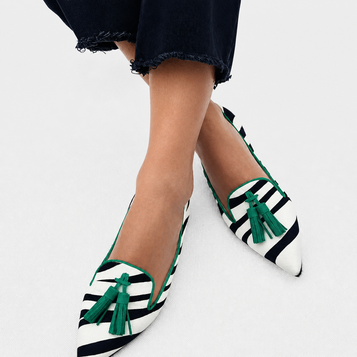 Harriet | Zebra-Print Loafers