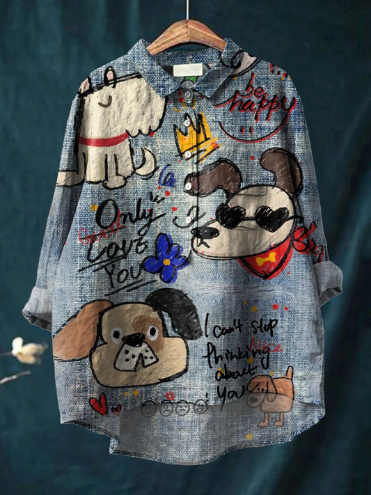 Lottie | Dog-Print Relaxed T-Shirt