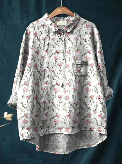 Hazel | Women's Floral Relaxed Blouse — Willow & Wren Melbourne
