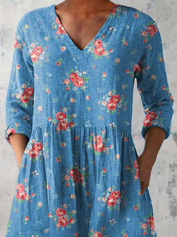 Matilda | Women's Long V-Neck Blouse — Willow & Wren Melbourne