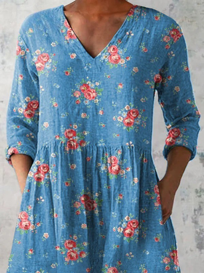 Matilda | Women's Long V-Neck Blouse — Willow & Wren Melbourne