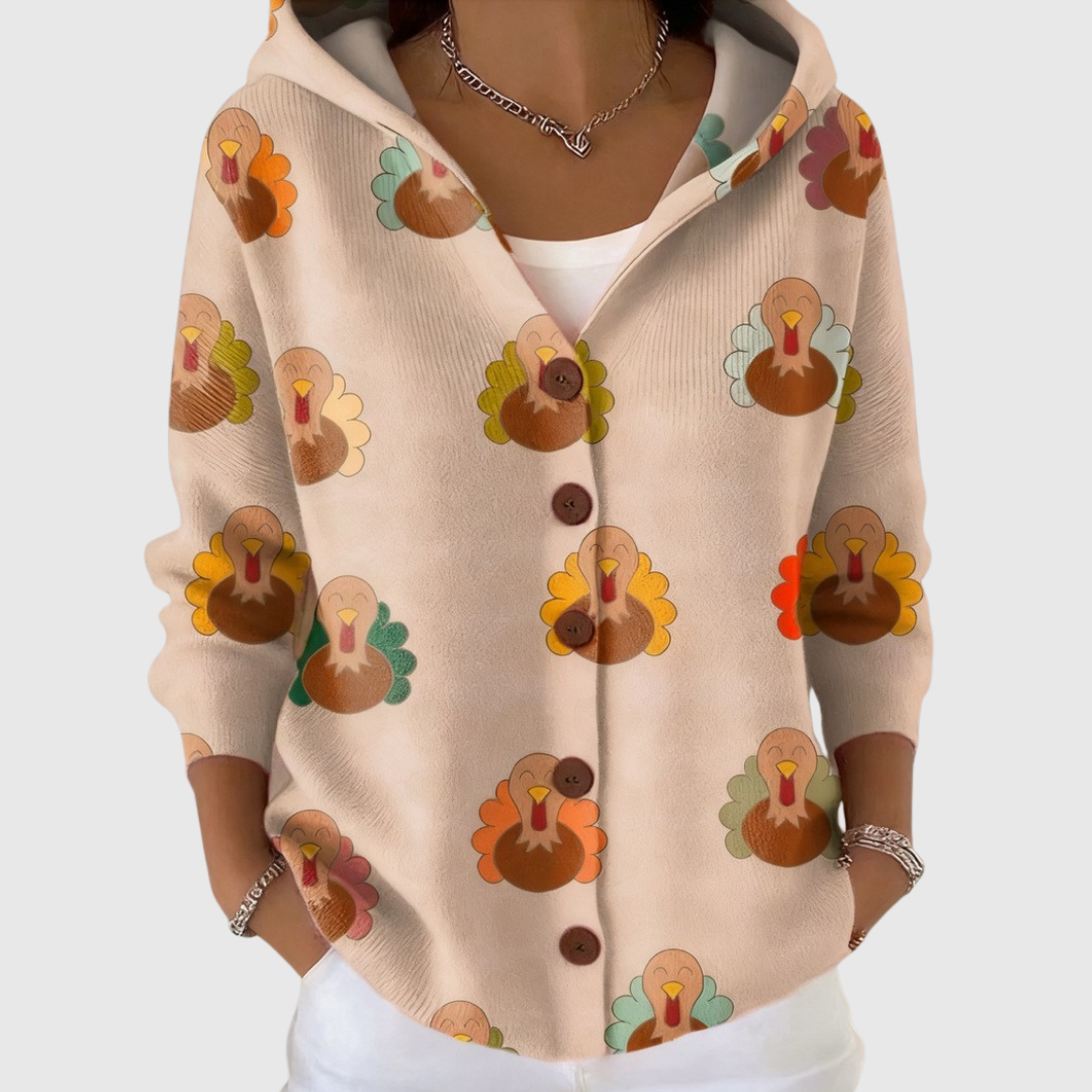Joanna | Women's Comfortable Knitted Hooded Cardigan — Willow & Wren Melbourne