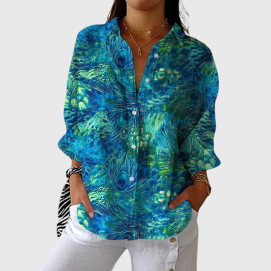 Molly | Women's Lightweight Printed Blouse — Willow & Wren Melbourne