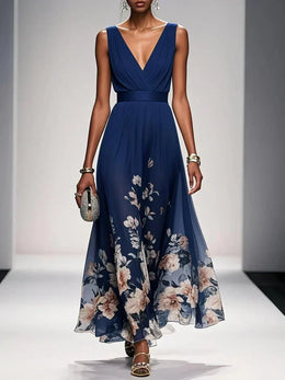 Hazel | Women's Floral V-Neck Maxi Dress — Willow & Wren Melbourne