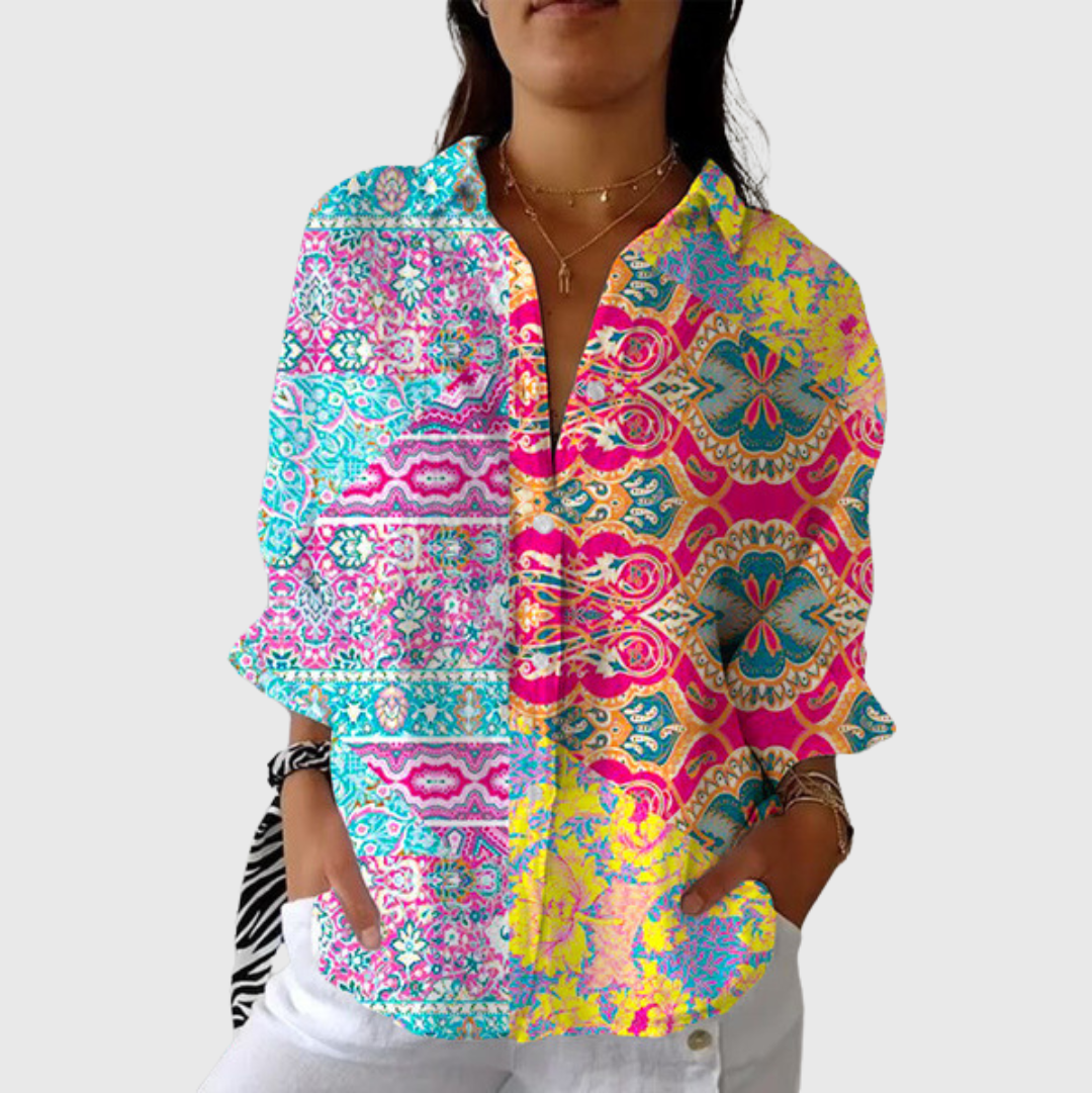 Eleanor | Women's Lightweight Printed Blouse — Willow & Wren Melbourne
