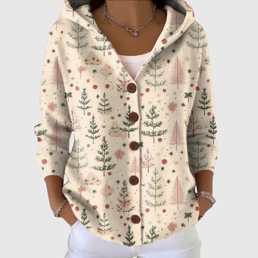 Louise | Comfortable Knitted Hooded Cardigan