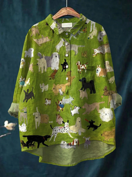 Hazel | Women's Printed Dog-Print Relaxed T-Shirt — Willow & Wren Melbourne