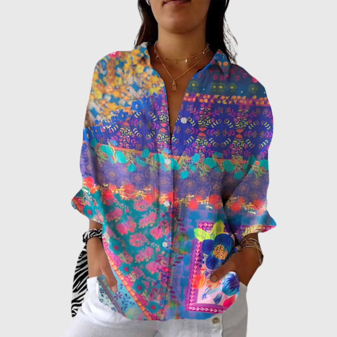 Valerie | Women's Lightweight Printed Blouse — Willow & Wren Melbourne