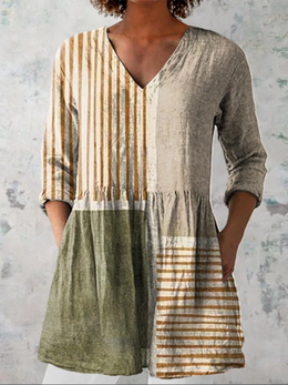 Brooke | Women's Long V-Neck Blouse — Willow & Wren Melbourne